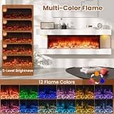 ORALNER 36-Inch 3-Sided Wall Mount Electric Fireplace with 50-Inch Floating Mantel