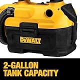 DeWalt 20V MAX Cordless Portable 2-Gallon HEPA Filter Wet Dry Shop Vacuum
