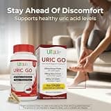 URIC GO Uric Acid Cleanse Support Supplement with Cranberry and Turmeric