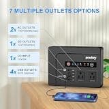 Powkey 200W Portable Power Bank with AC Outlet, 146Wh Rechargeable Battery Pack