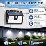 Super Bright Waterproof Solar Motion Sensor Outdoor Security Lights, 6-Pack