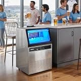 VEVOR 120lb Commercial Ice Maker Machine with 48-Hour Programmable Timer