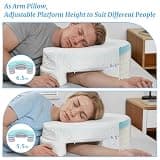 PYURIFAI Adjustable Memory Foam Side Sleeper Pillow With Arm Hole Design