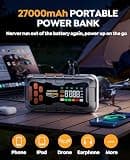 YaberAuto 16-in-1 8000A Portable Car Jump Starter with 160PSI Tire Inflator