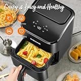 Deime Compact Quiet Digital Air Fryer for Baking and Roasting, 3-Quart