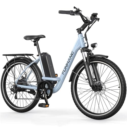 Funhang 26-Inch Step-Through City Cruiser E-Bike, 1000W Motor, 48V 374.4Wh