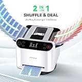 KPAW Portable Automatic Card Shuffler and Auto Post-Shuffle Dealer, White