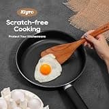 KLYRO 9-Piece Teak Wooden Cooking Utensil Set with Wood Measuring Spoons