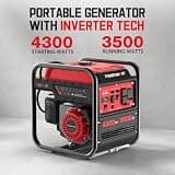 PowerSmart 4300-Watt Portable Generator with Inverter Technology, 3500W Rated