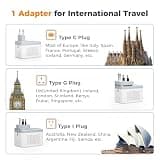TESSAN Compact 2000W Step-Down Voltage Converter and Travel Adapter Combo
