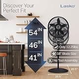 Lasko 1843 Cyclone Adjustable Pedestal Fan with Multi-Function Remote