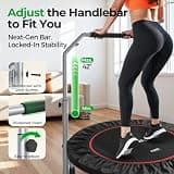BCAN 40-Inch to 48-Inch Foldable Mini Fitness Rebounder with Adjustable Handle