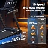 MERACH 3.5HP Auto-Incline Brushless Treadmill with 19x47-Inch Running Belt
