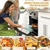 Donguli Extra-Large Stainless Steel Oven Air Fryer Basket Two-Piece Set