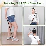 Compression Sock Aid Helper Device with Replaceable Auxiliary Dressing Stick