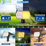 NYMPHY IP68 Waterproof 56-LED Solar Powered Garden Yard Spot Lights (6-Pack)