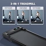 Ulfario 3-in-1 Folding Walking Pad with Remote Pause and 5-Layer Running Belt