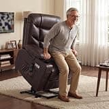 MCombo 7287 Compact Power Lift Recliner Chair with Extended Footrest