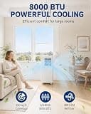 PeakPursuit 8,000 BTU Portable Air Conditioner with Adjustable Window Kit