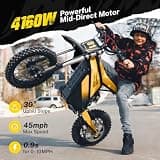 Heybike Villain 52V 26Ah Electric Dirt Bike with 4160W Motor & Reverse Gear