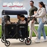 Radio Flyer Voya 2.0 XT 4-Seat Folding Stroller Wagon with Flatbed Hauling Mode