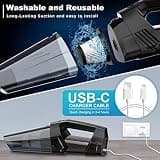 Blestan Cordless Portable Handheld Car Vacuum Cleaner with LED Light