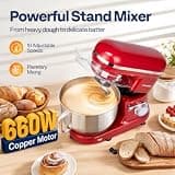 VIVOHOME 660W 10-Speed Tilt-Head Kitchen Electric Stand Mixer, 6-Quart