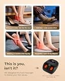 EaseZen 2026 Upgraded Deep Kneading Shiatsu Foot Massager with Heat