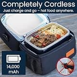 LunchEAZE XL Cordless Heated & Electric Lunch Box with 6-Cup Capacity