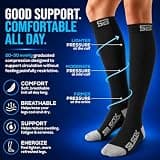 SB SOX Firm Graduated Support Compression Socks for Men & Women (20-30 mmHg)