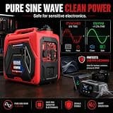 ERAYAK 4500-Watt Dual-Fuel Portable Inverter Generator with Gas Priority System