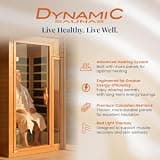 Dynamic Saunas Barcelona 1-2 Person Low EMF FAR Infrared Sauna w/ Bluetooth