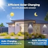 Peasur 140 LED Waterproof Solar Powered Motion Sensor Fence Lights, 12-Pack