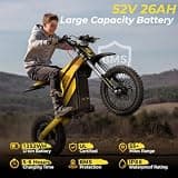 Heybike Villain 52V 26Ah Electric Dirt Bike with 4160W Motor & Reverse Gear