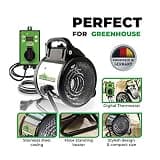 BioGreen Palma Electric Greenhouse Heater and Fan with Digital Thermostat