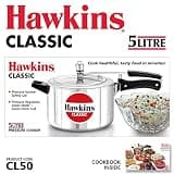 Hawkins Classic CL50 5-Litre Inside-Fitting Lid Aluminum Pressure Cooker