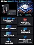 GMKtec M5 Ultra Gaming Mini PC, AMD Ryzen 7 7730U, 32GB DDR4 RAM, Dual 2.5GbE