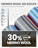 OutdoorMaster Merino Wool Thermal Over-the-Calf Ski & Snowboard Socks, Multi-Pack