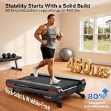 Jogwell Extra-Wide Auto Incline Walking Pad with 3.5HP Motor and 450 LBS Capacity