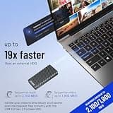 OSCOO 1TB Portable NVMe Solid State Drive - 2100MB/s Direct 4K Recording