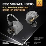 CCZ DC03 Dual Magnetic Dynamic Driver Gaming In-Ear Monitors With Microphone