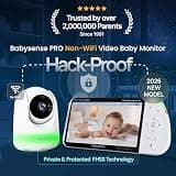 Babysense PRO 5.5-Inch Full HD Split Screen Video Baby Monitor with Dual Cameras