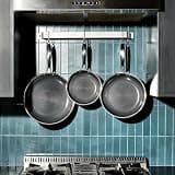 HexClad Hybrid Stainless Steel Nonstick 6-Piece Frying Pan Set for Chefs