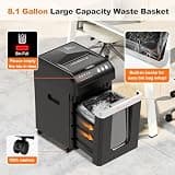 Bonsaii 200-Sheet Auto Feed Heavy Duty Shredder, Cross-Cut P-4 Security