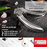Kuhn Rikon Epicurean Stainless Steel Garlic Press with Ergonomic Lever Design