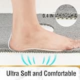 HITSLAM 24x24-Inch Square Soft PVC Loofah Shower Floor Mat with Drain Holes