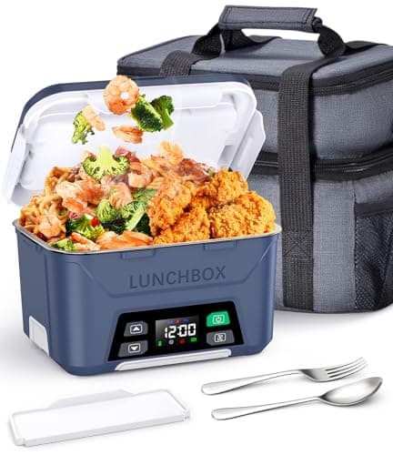 Docusvect Rechargeable Heated Lunch Box with Exact-Time Smart Scheduling