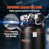 VEVOR 80-Gallon Oil-Free Quiet Air Compressor