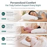 Nuzzle Adjustable Firm Pillow with Customizable Fill for Side Sleepers