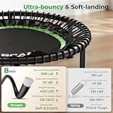 BCAN BT2 40-Inch Premium Bungee Rebounder Trampoline with Adjustable Bar